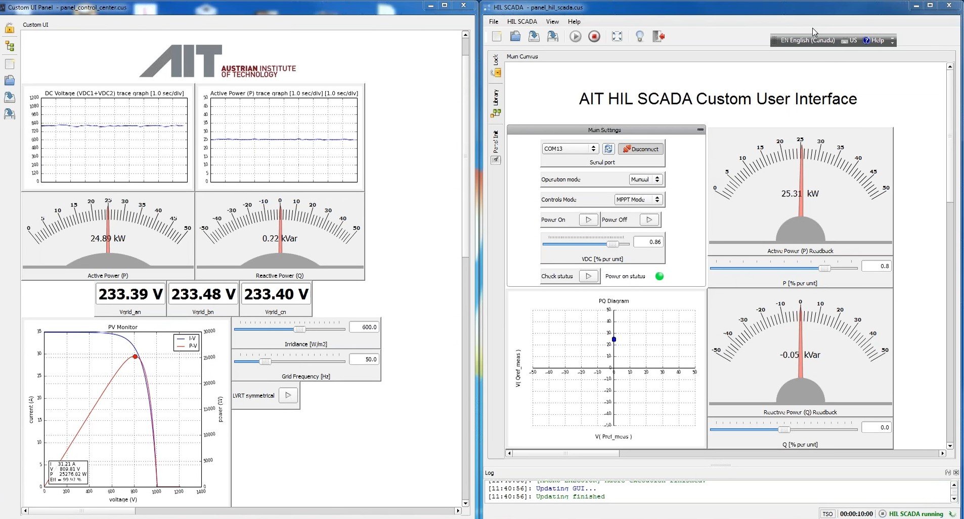 AIT HIL SCADA Custom user interface